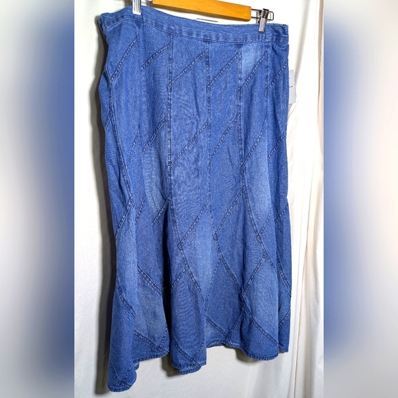 Sudio West Dresses & Skirts - New Women's Studio West Denim A-line Patchwork Skirt | Size XL